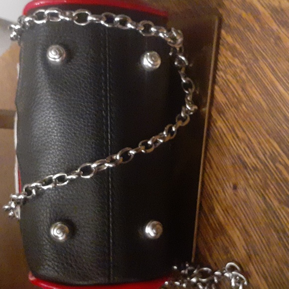 BRIGHTON CROSSBODY KISSLOCK LOVE LEATHER BAG NWOT - Picture 6 of 9